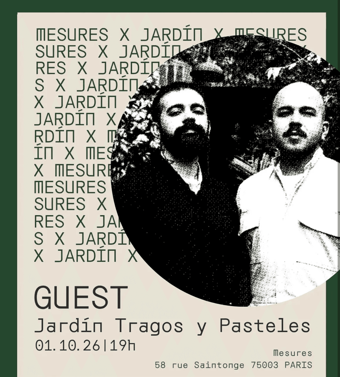 Visuel de l'event Jardín Tragos y Pasteles x Mesures