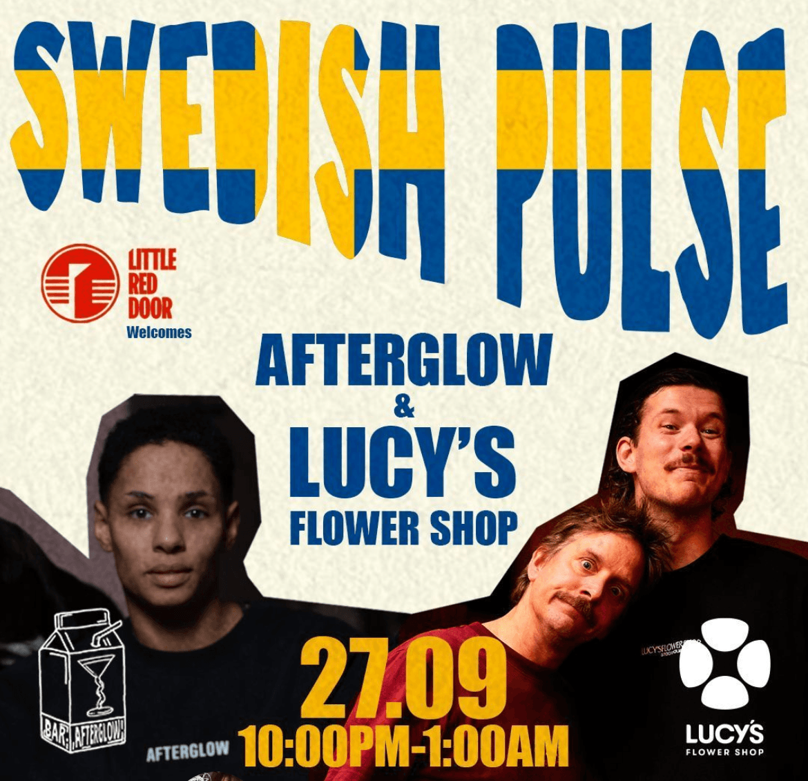 Visuel de l'event Swedish Pulse — Afterglow & Lucy's Flower Shop x Little Red Door