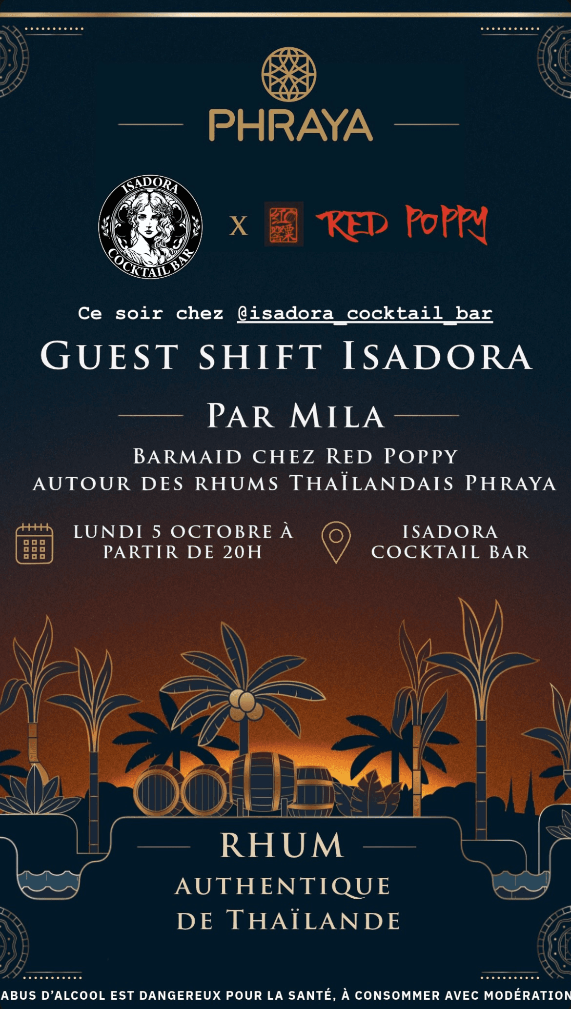 Visuel de l'event Mila x Isadora — rhums thaïlandais Phraya