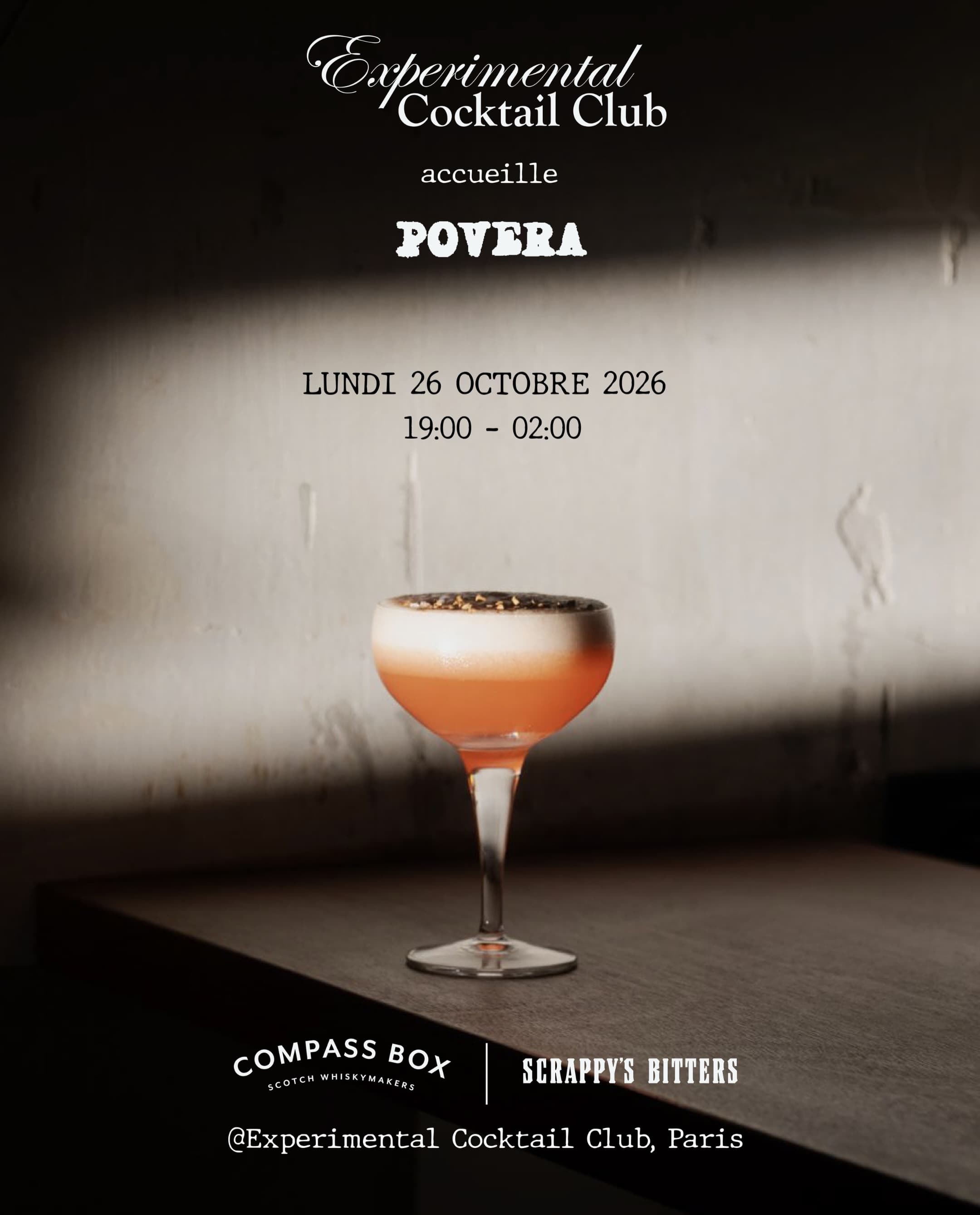 Visuel de l'event Bar Povera x Experimental Cocktail Club Paris