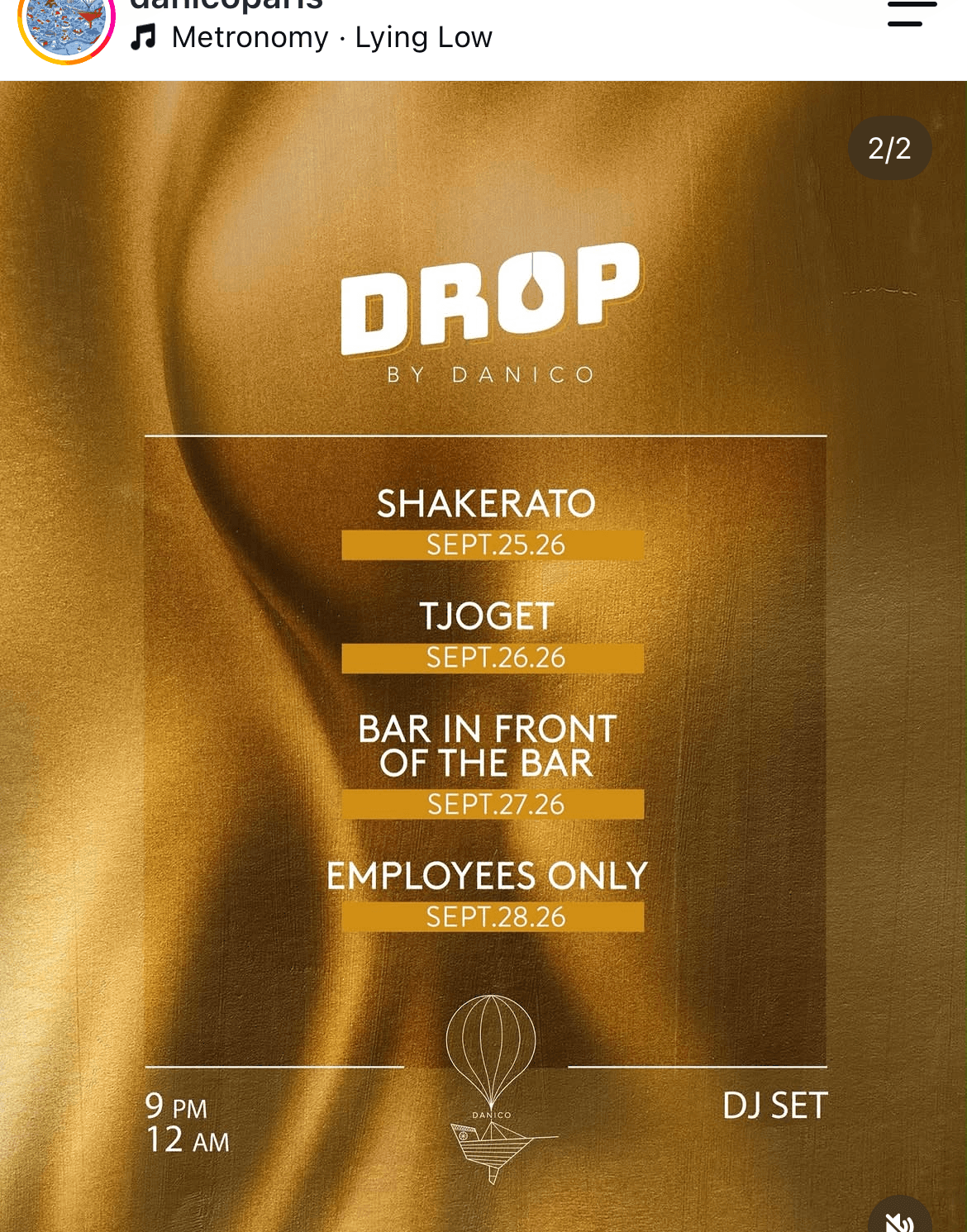 Visuel de l'event Drop by Danico — Volume 2