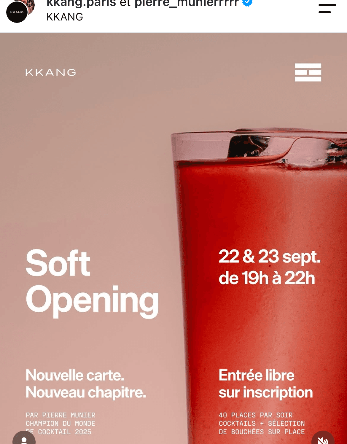 Visuel de l'event Soft Opening KKANG — Pierre Munier
